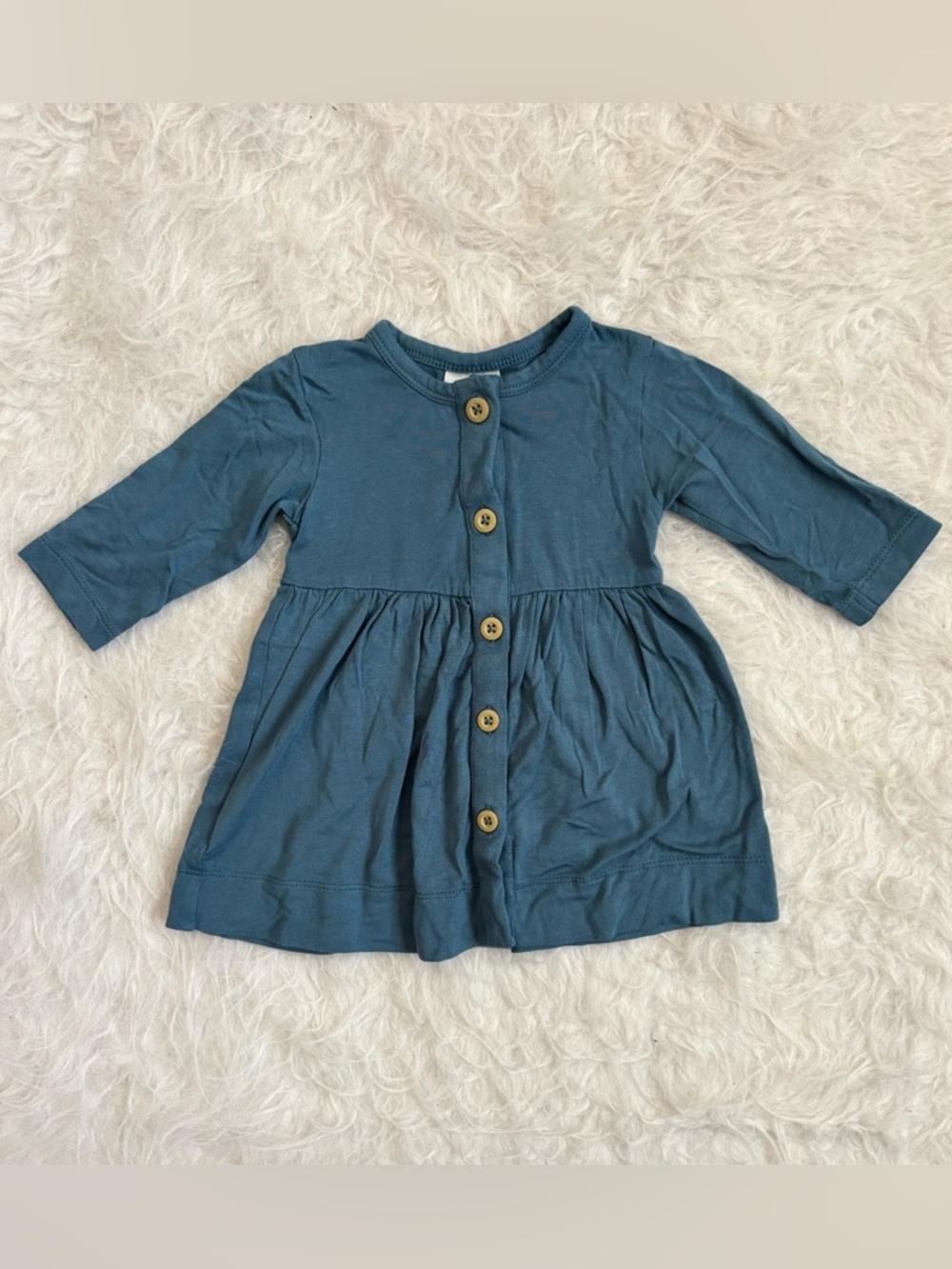 kate quinn Cottagecore Teal Button-Front Luxury Beechwood Modal Dress